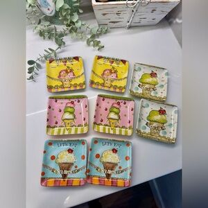 Demdaco My Sweet Treat by Lisa Kaus Square treat plates 2011